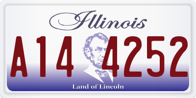 IL license plate A144252