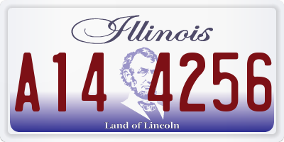 IL license plate A144256