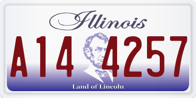 IL license plate A144257