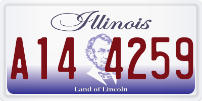 IL license plate A144259