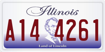IL license plate A144261