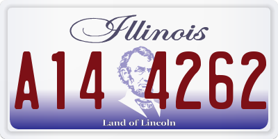 IL license plate A144262