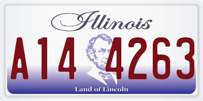 IL license plate A144263