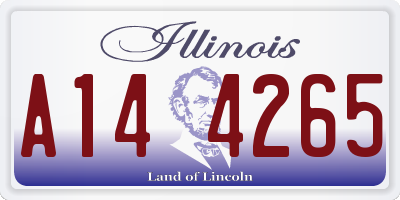 IL license plate A144265
