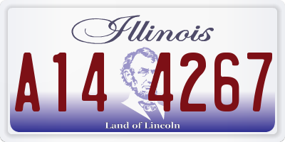 IL license plate A144267