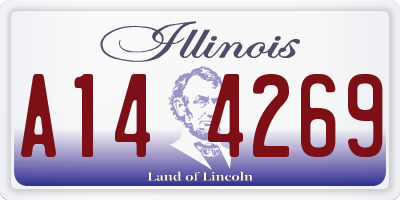 IL license plate A144269