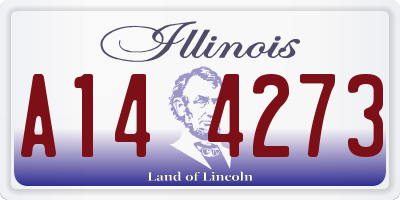 IL license plate A144273