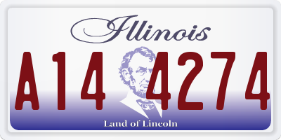 IL license plate A144274