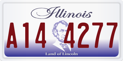 IL license plate A144277