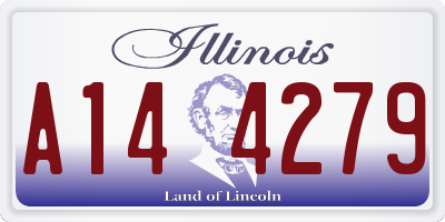 IL license plate A144279