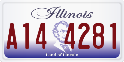 IL license plate A144281