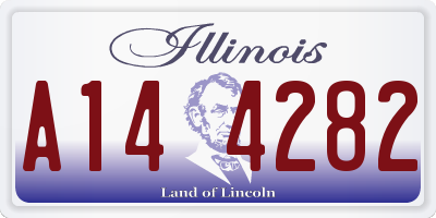 IL license plate A144282