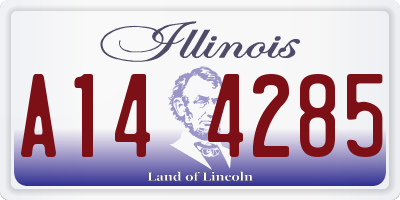 IL license plate A144285