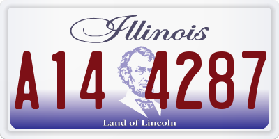 IL license plate A144287