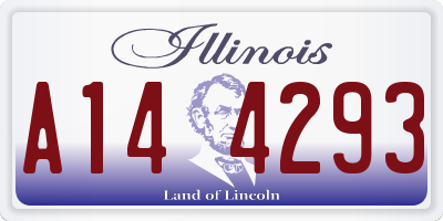 IL license plate A144293