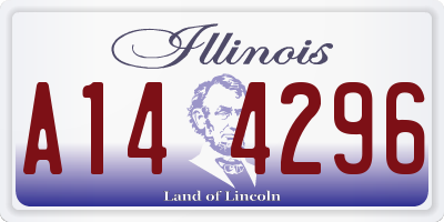 IL license plate A144296