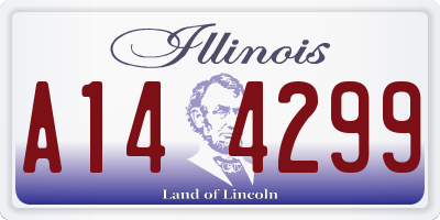 IL license plate A144299