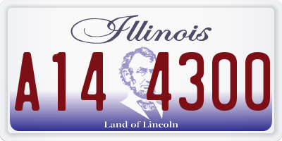 IL license plate A144300