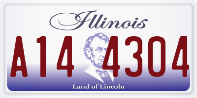 IL license plate A144304