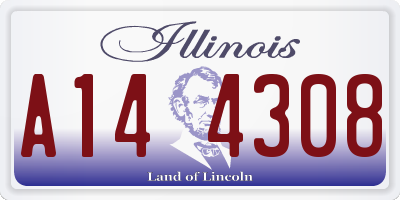 IL license plate A144308