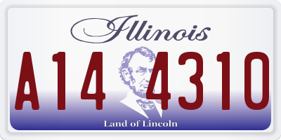 IL license plate A144310