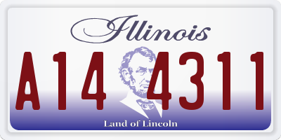 IL license plate A144311