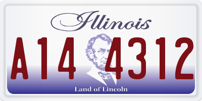 IL license plate A144312