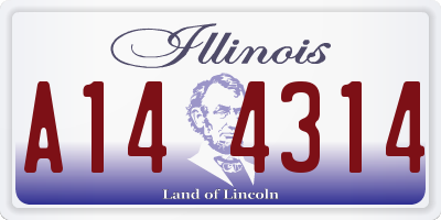 IL license plate A144314