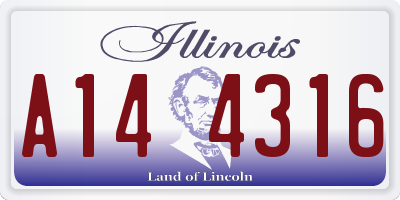 IL license plate A144316
