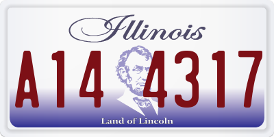 IL license plate A144317