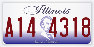 IL license plate A144318