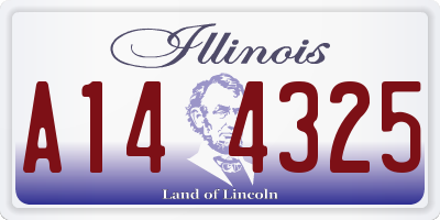 IL license plate A144325