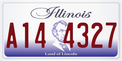 IL license plate A144327