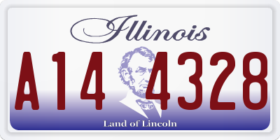 IL license plate A144328