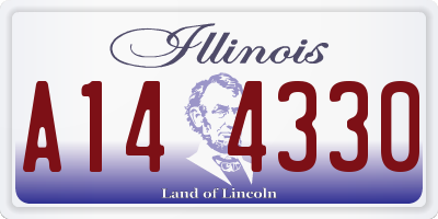 IL license plate A144330