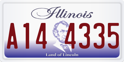 IL license plate A144335