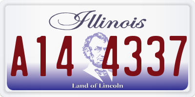 IL license plate A144337
