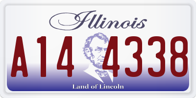 IL license plate A144338