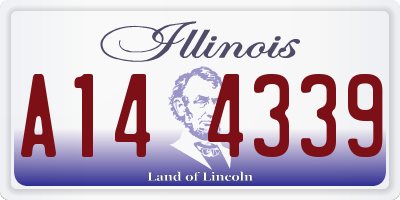 IL license plate A144339
