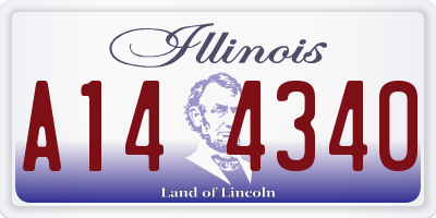 IL license plate A144340