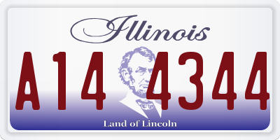 IL license plate A144344