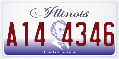 IL license plate A144346