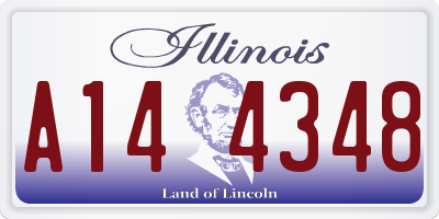 IL license plate A144348