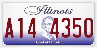 IL license plate A144350