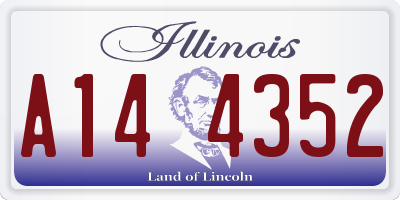 IL license plate A144352