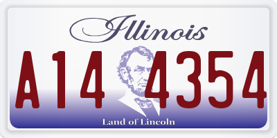 IL license plate A144354