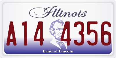 IL license plate A144356