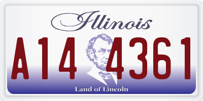 IL license plate A144361