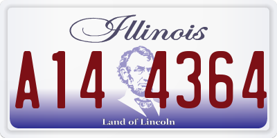IL license plate A144364