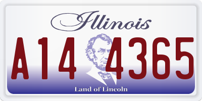 IL license plate A144365